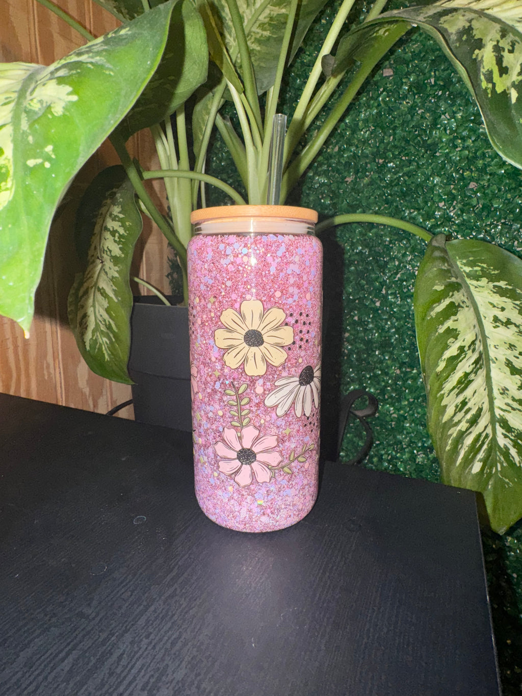 Wildflowers amongst glitter