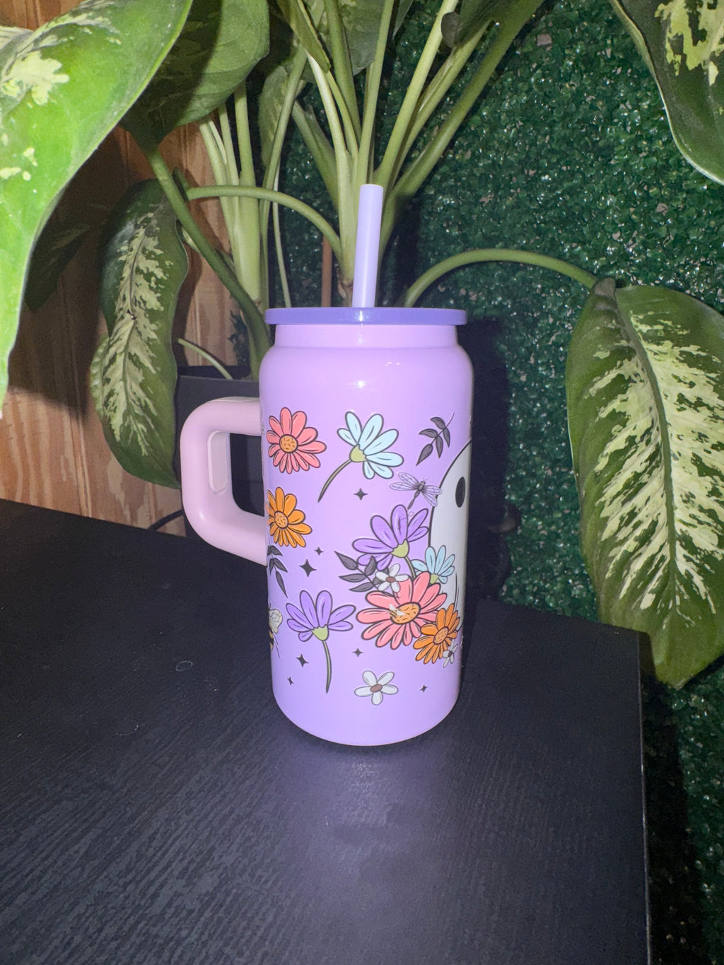 Ghosty Floral on Lavendar