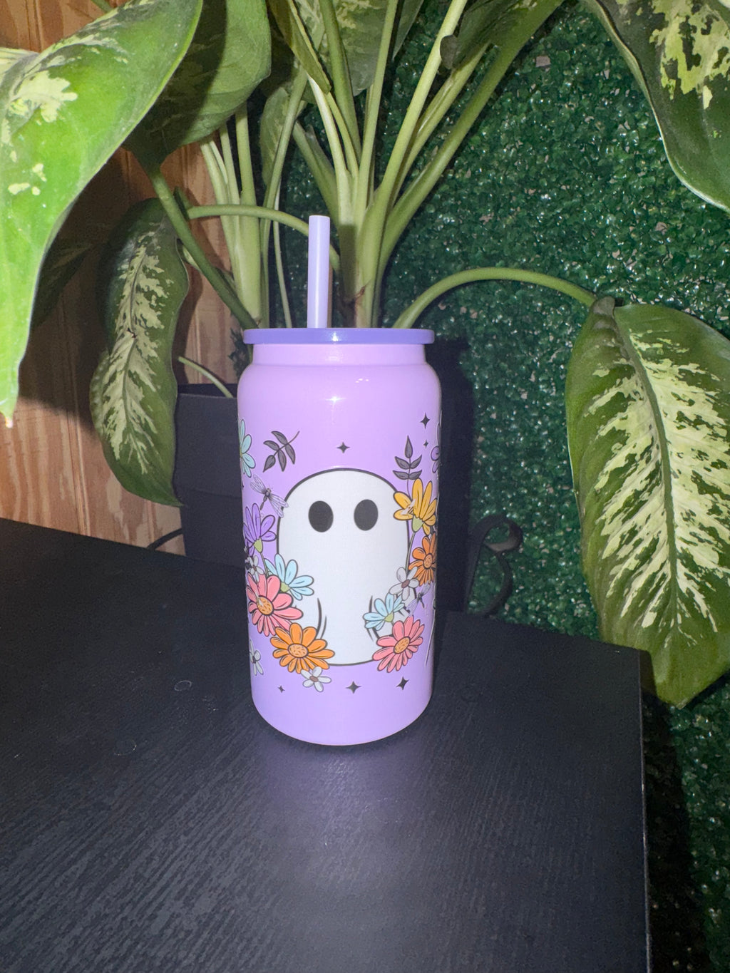 Ghosty Floral on Lavendar