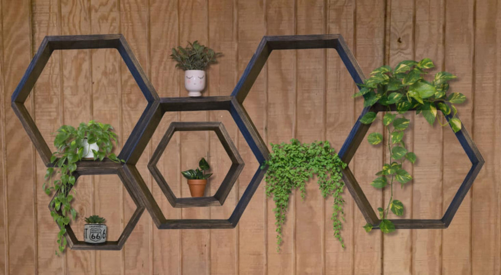 Boho Hexagon Shelves