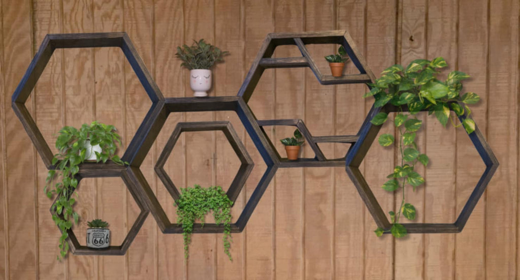 Boho Hexagon Shelves