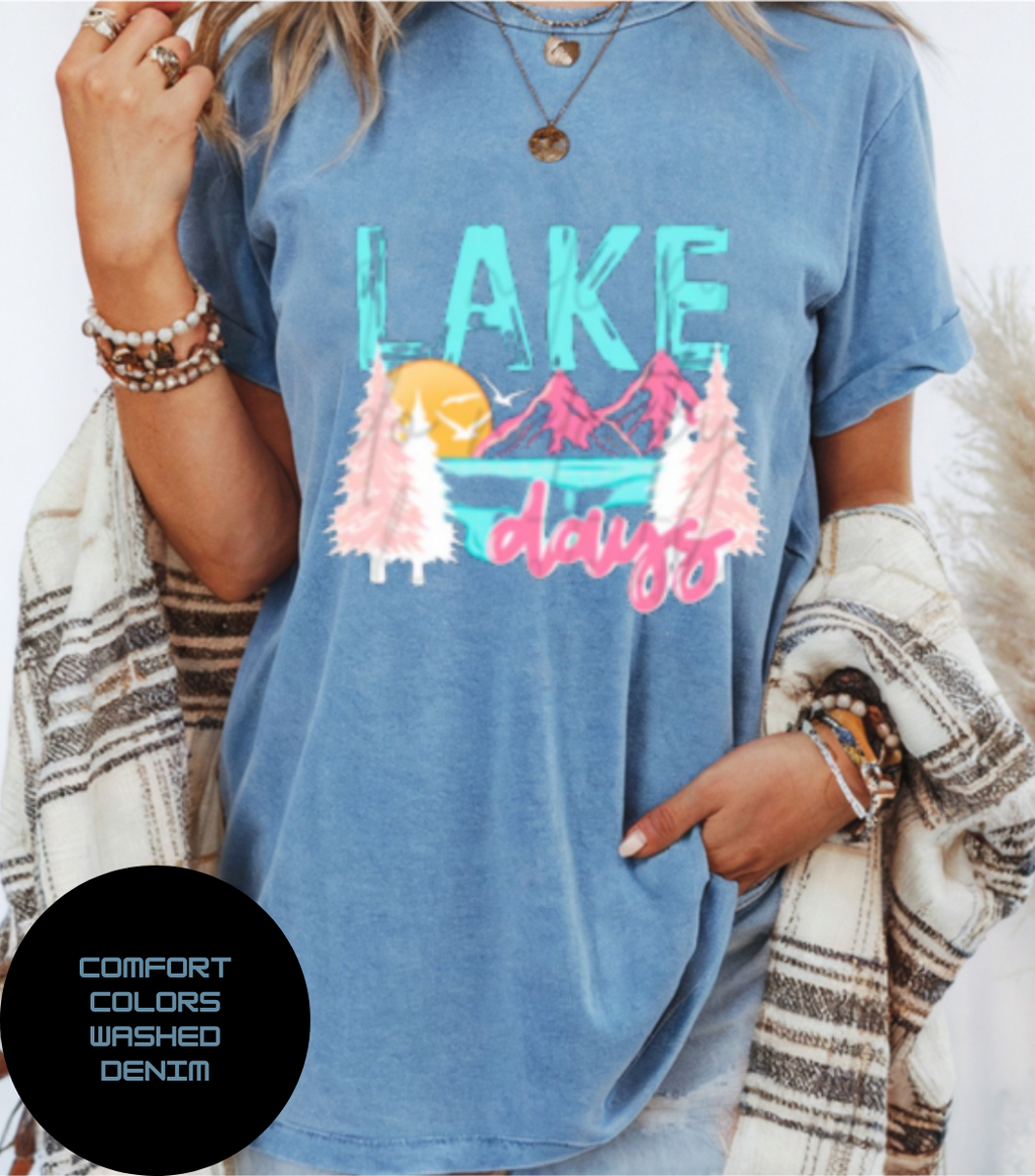Lake Days Graphic Comfort Color Tshirt