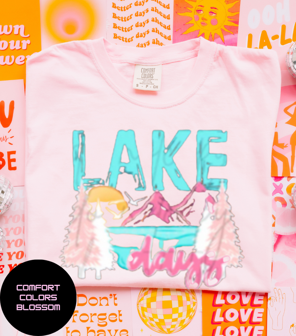 Lake Days Graphic Comfort Color Tshirt