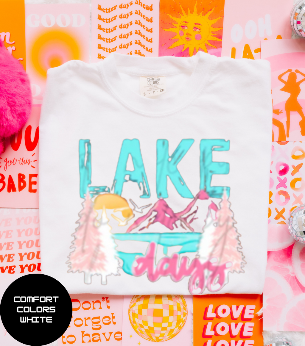Lake Days Graphic Comfort Color Tshirt