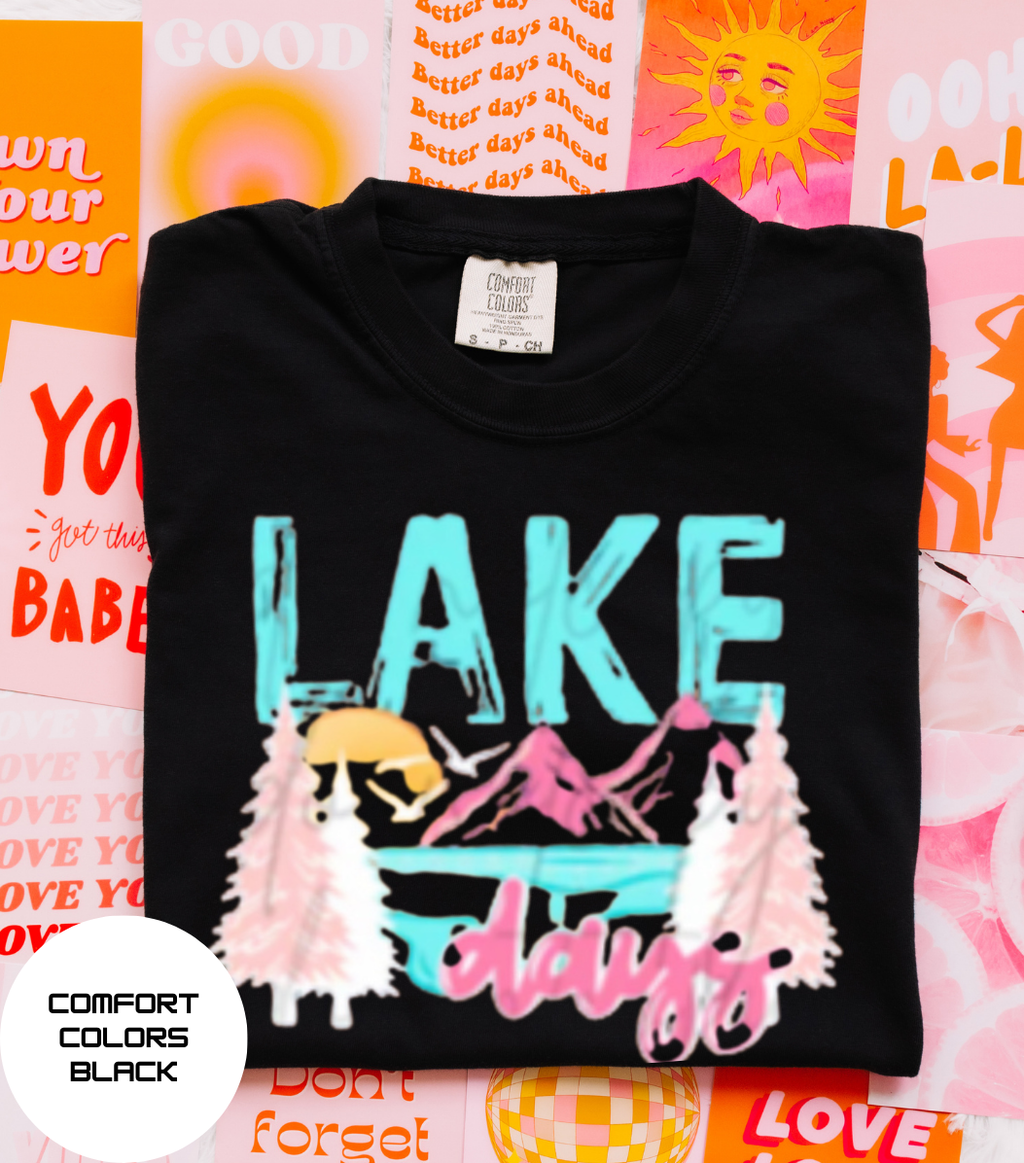 Lake Days Graphic Comfort Color Tshirt