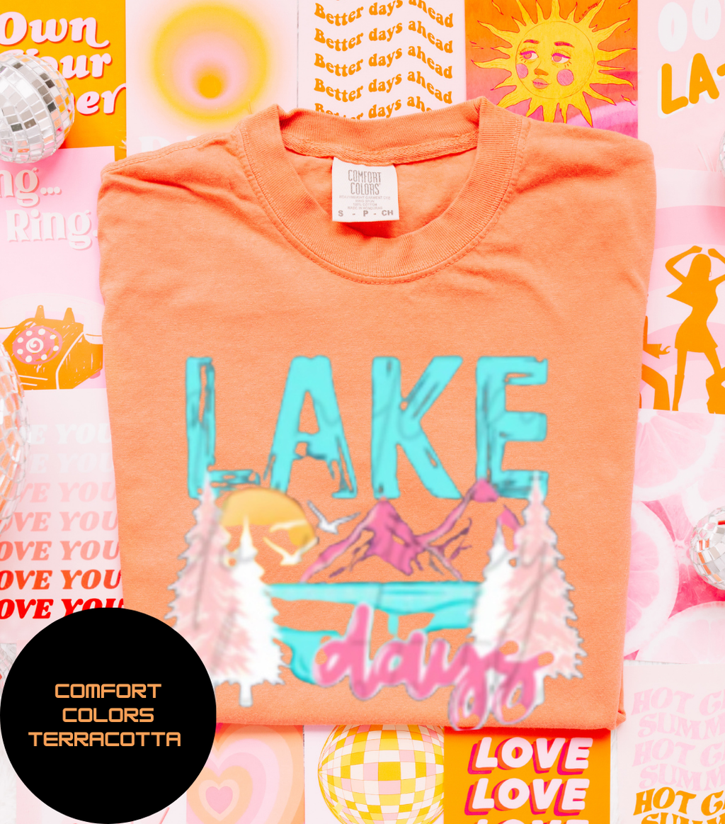 Lake Days Graphic Comfort Color Tshirt
